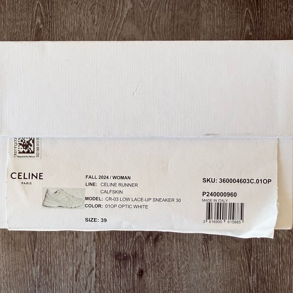 Celine White Mixed Leather Runner sneakers - Picture 10 of 10